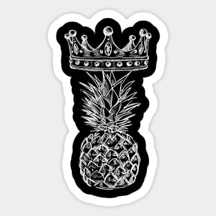 Pineapple King Illustration Sticker